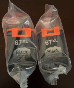 TECKKIN Remanufactured 67XL Black Ink Cartridge Replacement for HP Ink 67 67XL Ink Works for HP Envy 6000 6055 6055e 6400e 6455e Envy Pro 6455e 6455 6475 6452 6458 DeskJet 4155 2755e 2755 (2 Black) 29 61bosjjZddL