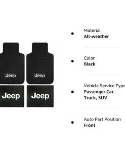Jeep Logo Car Truck SUV Front & Rear Seat Rubber Floor Mats - 4PC 16 61bpri4wapL
