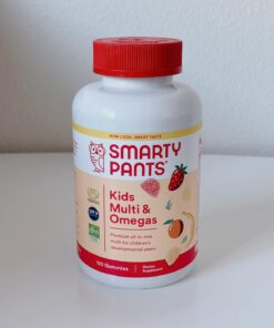 SmartyPants Kids Multivitamin Gummies: Omega 3 Fish Oil (EPA/DHA), Vitamin D3, C, Vitamin B12, B6, Vitamin A, K & Zinc for Immune Support, Gluten Free, Three Fruit Flavors, 120 Count (30 Day Supply) Kids Formula 120 Count (Pack of 1) 40 61bqZZBjBDL