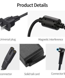45W Laptop Charger for HP 14 inch Laptop 14-DK 14-DQ 14-DF 14-DH 14-DS 14-AC 14-AK 14-AL 14-BA Series, 14-DF0023CL 14-DF0018WM 14-DK0731MS 14-DK1025WM 14-DS0040NR 14-DK1022wm UL Listed Power Adapter 12 61br 4phqQL
