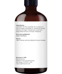 Majestic Pure Lavender Essential Oil with Premium Grade, for Aromatherapy, Massage and Topical uses, 4 fl oz 4 Fl Oz (Pack of 1) 23 61br2TmjZYL