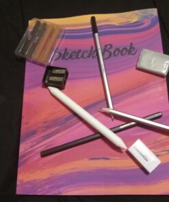 Amazon Basics Sketch and Drawing Art Pencil Kit, 17 Piece Set, Charcoal, Black, White 35 61brDlHD1RL