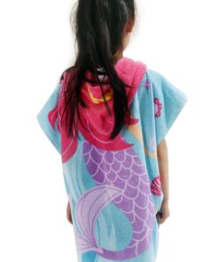PERYOUN Child 100% Cotton Hooded Towel 24 x 48 inches (Mermaid) Pink 21 61brlQBTbL