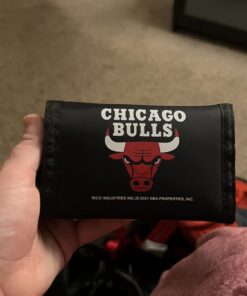 Rico Industries NBA Philadelphia 76ers Nylon Tri-Fold Wallet Nylon Tri-Fold Wallet Chicago Bulls-Black 7 61broy7XlnL