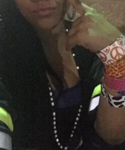 Super Z Outlet Slap On Plastic Vinyl Retro Bracelets with Colorful Hearts & Animal Print Design Patterns for Children, Toy Party Favors (72 Pack) 28 61bsl7PGGDL 3