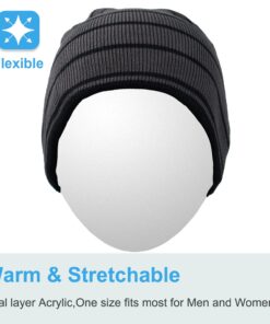 Rotibox Bluetooth Beanie Hat Wireless Headphone for Outdoor Sports Xmas Gifts One Size A1-bb006-gray 14 61bspR30uL