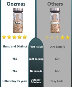 Oozmas Replacement for Brother P-Touch Label Tape Tz Tape 12mm 0.47 Inch Laminated White TZe-231 Compatible with Brother Ptouch D400 D210 1280 1290 1880 2040 Label Maker Tape, Black on White, 4 Pack 12mm(1/2 Inch) 12 61btbHSQToL