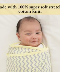 Miracle Blanket Swaddle Wrap - Newborn Essential Baby Blanket - Soft Sleep Sack Ideal for Newborns and Infants (Blue) Blue 17 61bvdE4GhAL