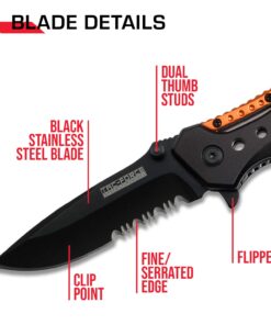 NDZ Performance TAC-Force Spring Assisted Opening EMT EMS Orange Rescue Folding Pocket Knife New 29 61bxM5lRWL