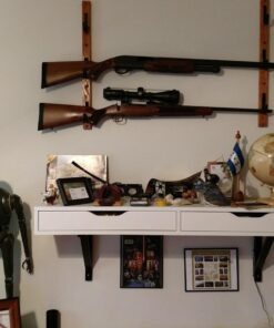 Creative Displays Gun Rack Three Place Flatiron TM Red Oak Wall Mount One Set (Handmade in The U.S.A.) 11 61byxAWfoXL