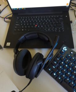 Drop + EPOS PC38X Gaming Headset Noise-Cancelling Microphone with Over-Ear Open-Back Design, Velour Earpads, Compatible with PC, PS4, PS5, Switch, Xbox, Mac, Mobile, and More (Black) Black One Size 31 61bzUNGVqKL