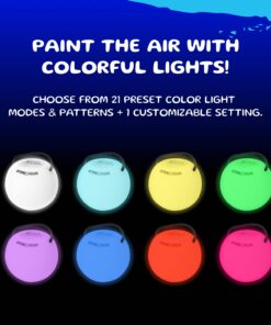 Spinballs Glow.0 LED Poi Balls Glow – USB Rechargeable with 22 Vibrant Color Light Modes & Patterns – Durable, Soft-Core LED Poi Spinning Balls with Adjustable Leashes & Double-Loop Handles 19 61bzYZXsywL