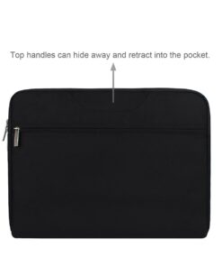 ARVOK 17 17.3 Inch Water-Resistant Canvas Fabric Laptop Sleeve with Handle&Zipper Pocket/Notebook Computer Case/Ultrabook Carrying Bag for HP/Dell/Lenovo/A sus/Acer/Samsung, Black 17 inch 27 61bzk5tRsnL 1