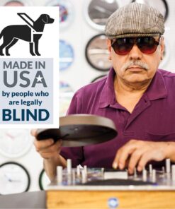 THE CHICAGO LIGHTHOUSE Electric Clock with White Dial, 14-1/2-Inch, Black Frame (67801103) 12 61c tURxNOL