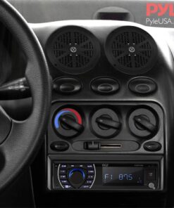 Pyle Marine Head Unit Receiver Speaker Kit - In-Dash LCD Digital Stereo Built-in Bluetooth & Microphone w/ AM FM Radio System 6.5’’ Waterproof Speakers (4) MP3/SD Readers & Remote Control -PLMRKT48BK 27 61c02dcMRwL