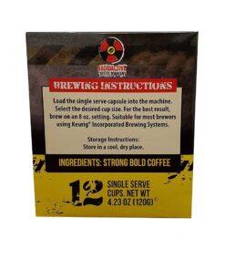Radioactive Coffee, THE STRONGEST COFFEE LEGALLY SOLD, Single Serve Capsules for Keurig K-Cup Brewers, 12 Count 13 61c110UjEAL