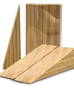 Wooden Door Stoppers - Handmade Acacia Wood Door Wedge - Home Security Door Jammer for Bottom of Door - Works for All Floor Types - 8 Pack