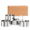 HcirjhieCookie Cutter Set, Stainless Steel Dessert Rings,4 Pc. Kit, Round Metal Baking Rings for Pastry, Biscuits, and Dough Cutting, Cakes Mousse Molding Layering Cake Cutter 12 61c3tc3bfeL