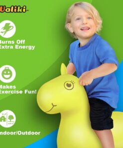 WALIKI Hopping Horse Hopper | Johnny The Bouncy Horse | Jumping Horse for Toddlers (Yellow) Yellow 8 61c4 G kJL