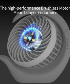 Karecel Rechargeable Fan Battery Operated Mini Desk Fan, 3 Speeds USB Personal Fan Portable Small Table Quiet Fan with True Long Life Battery, Strong Wind Desktop Fan for Travel Camping Office Home White 23 61c4k6JK79L