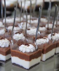 Exquisite Clear Plastic Mini Square Mousse Dessert Cups 40 Ct - 3.6 oz 25 61c5J4zIy4L