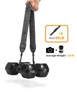 Alternative view of TARION Camera Shoulder Neck Strap Vintage Belt for All DSLR Camera Nikon Canon Sony Pentax Classic White and Black Weave (Upgraded Version) Gray (Upgraded Version) Gray (Upgraded Version)