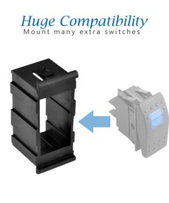 AutoEC Rocker Switch Panel Switch Holder Housing Kit - Black Plastic Pack of 6 22 61c6ncQX9TL