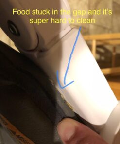 Joovy Nook High Chair Featuring Four-Position Adjustable Swing Open Tray, and Removable, Dishwasher-Safe Tray Insert for Easy Cleaning - Folds Down Flat for Easy Storage (Charcoal) Charcoal 30 61c6yo3wFL