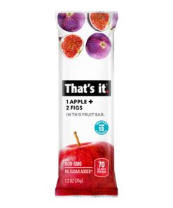 Alternative view of That's it. Apple + Fig Fruit Bars 100% All Natural, No Artificial Ingredients or Preservatives Delicious Healthy Snack for Children & Adults, Vegan, Gluten Free, Paleo, Kosher, Non GMO (12 Pack) 12 Count (Pack of 1)