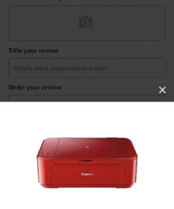 Canon PIXMA MG3620 Wireless All-In-One Color Inkjet Printer with Mobile and Tablet Printing, Red, 17.7 (W) X 12.0 (D) X 6.0 (H) 18 61c8Hehcm6L