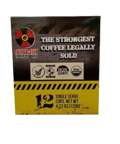 Radioactive Coffee, THE STRONGEST COFFEE LEGALLY SOLD, Single Serve Capsules for Keurig K-Cup Brewers, 12 Count 14 61c8Z0 kp1L