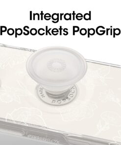 OtterBox iPhone 14 & iPhone 13 Otter + Pop Symmetry Series Clear Case - FLOWER OF MONTH (Clear), integrated PopSockets PopGrip, slim, pocket-friendly, raised edges protect camera & screen Flower of Month 9 61c93MbD7 L