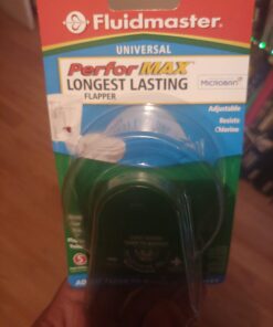 Fluidmaster 502P21 PerforMAX Universal Water-Saving Long Life Toilet Flapper for 2-Inch Flush Valves, Adjustable Solid Frame Design, Easy Install, Red, 1 pack 27 61c9cddxnnL