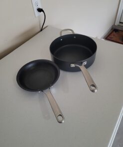 Martha Stewart Bosworth 10 Piece Hard Anodized Nonstick Aluminum Cookware Set - Black 30 61c9lpKCztL