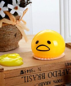 Cute Yellow Round Sucking & Vomiting Lazy Egg Yolk Vent Stress Tricky Game Relief Toys by Juicart 13 61cAOznVPaL