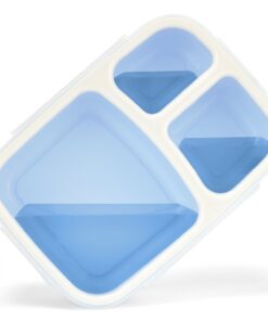 Leakproof, 3 Compartment, Bento Lunch Box, Airtight Food Storage Container (1 Pc) - Blue 41 61cAQq8Dr2L