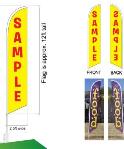 Alternative view of Auto Repair Shop Promotional Package of Four Feather Flag Kits Set, Comes with Four Telescopic Aluminum Pole Kits and Ground Stakes