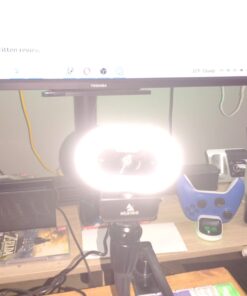 NexiGo StreamCam N930E with Software, 1080P Webcam with Ring Light and Privacy Cover, Auto-Focus, Plug and Play, Web Camera for Online Learning, Zoom Meeting Skype Teams, PC Mac Laptop Desktop Black Webcam with Light 31 61cBNPJhPRL