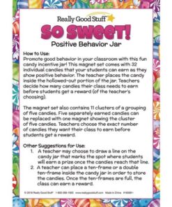 Really Good Stuff So Sweet Positive Behavior Jar, 44 Magnets | Classroom Reward System, Classroom Tools, Magnetic For Whiteboard, Classroom Must Haves 8 61cFiHVUrmL