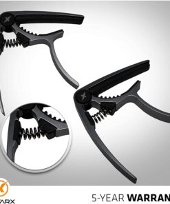 GUITARX X1 Capo for Acoustic Guitar, Electric Guitar Capo - Also For Bass, Ukulele, Banjo and Mandolin - #1 Brand Among Guitar Capos - Aluminum Alloy, 2-Pack 13 61cGdIHSsiL