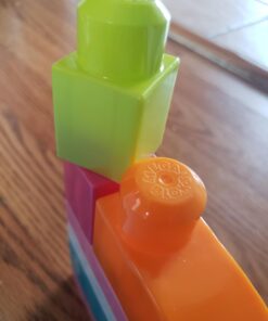 MEGA BLOKS Fisher-Price Toddler Block Toys, Big Building Bag with 80 Pieces and Storage Bag, Pink, Gift Ideas for Kids Age 1+ Years Pink Bag 33 61cH0OCGZZL