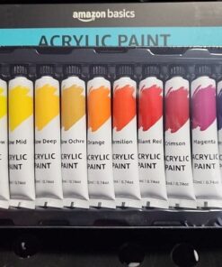 Amazon Basics Acrylic Paint Tubes, 24 Colors 60 61cHzmvFbZL