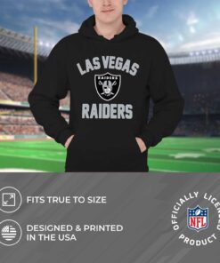 Team Fan Apparel NFL Adult Gameday Hooded Sweatshirt - Poly Fleece Cotton Blend - Stay Warm and Represent Your Team in Style Las Vegas Raiders - Black X-Large 11 61cJ5dXHVoL