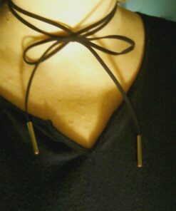 WaMLFac Alloy & Faux Leather Handmade Long Elastic Tassel Necklace, Black, 63-Inch Black Long 25 61cJGS1jlPL 1