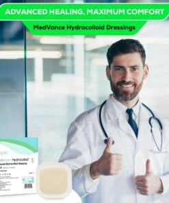 MedVance TM Hydrocolloid – Bordered Hydrocolloid Adhesive Dressing, 4"x4" Box of 5 DRESSINGS 5 Count (Pack of 1) 12 61cJHXE0eEL