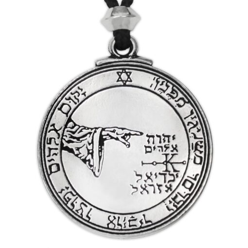 Pewter Pentacle of the Moon Talisman Pendant from The Key of Solomon