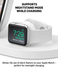 Belkin 3-In-1 Wireless Charging Station - Fast Wireless Charging For Apple Iphone 14, Iphone 13 & Iphone 12 Series & Apple Watch (All Series) - With Additional USB A Port For Multiple Devices (White) White Charging Dock 31 61cL7ewtHQL