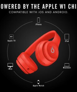 Beats Solo3 Wireless On-Ear Headphones - Apple W1 Headphone Chip, Class 1 Bluetooth, 40 Hours of Listening Time, Built-in Microphone - Red (Latest Model) Without AppleCare+ 26 61cLQD2bm0L