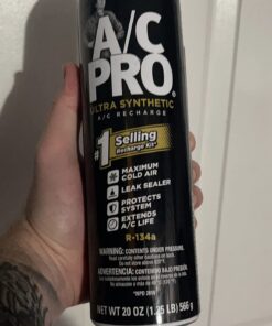 AC Pro Car Air Conditioner Synthetic R134A Refrigerant, AC Recharge Kit with Hose and Gauge, 20 Oz, ACP200-6 17 61cNBZtyKkL
