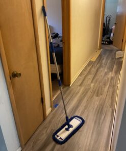 18" Professional Microfiber Mop - Hardwood Floor Mop - Dry & Wet Mop for Wood, Laminate, Tile, Vinyl Floors | Washable Pads | Wet & Dust Mopping | Adjustable Handle + 1 Microfiber Cloth Mop Kit with Telescoping Handle 53 61cNUZ2PGiL